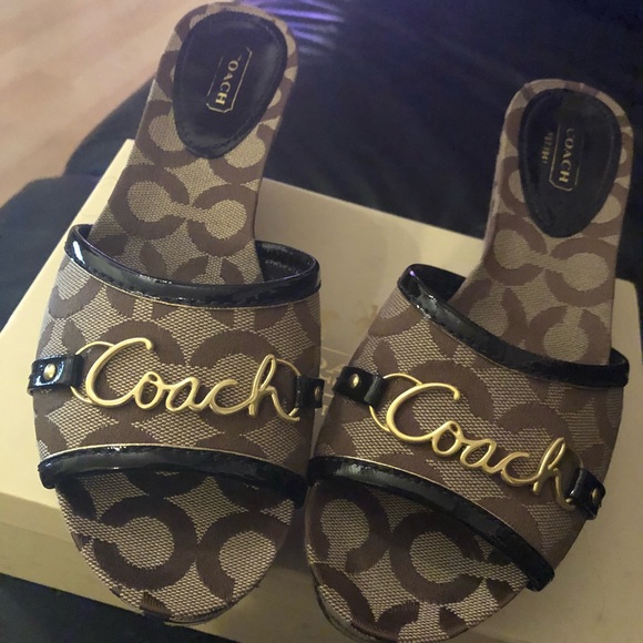 Coach op art c Carissa brown slip on wedges - Picture 2 of 2